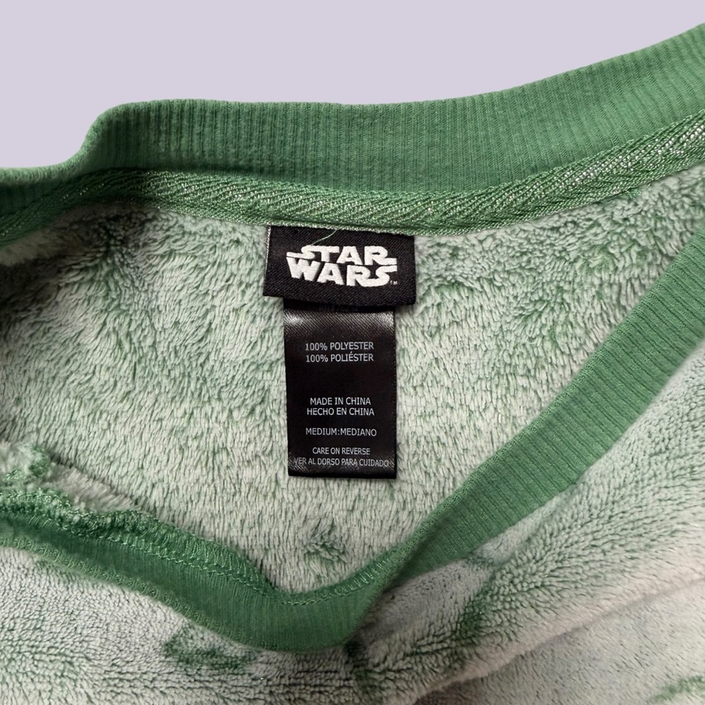 Star Wars Grogu Baby Yoda Cozy Fleece Pajama Set Sweatshirt Jogger Lounge Medium - Picture 4 of 8